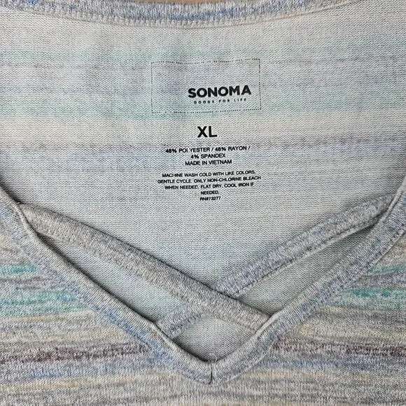 Sonoma Kohls Lot of 3 Women's Short Sleeve Henley Tops XL - Picture 13 of 16